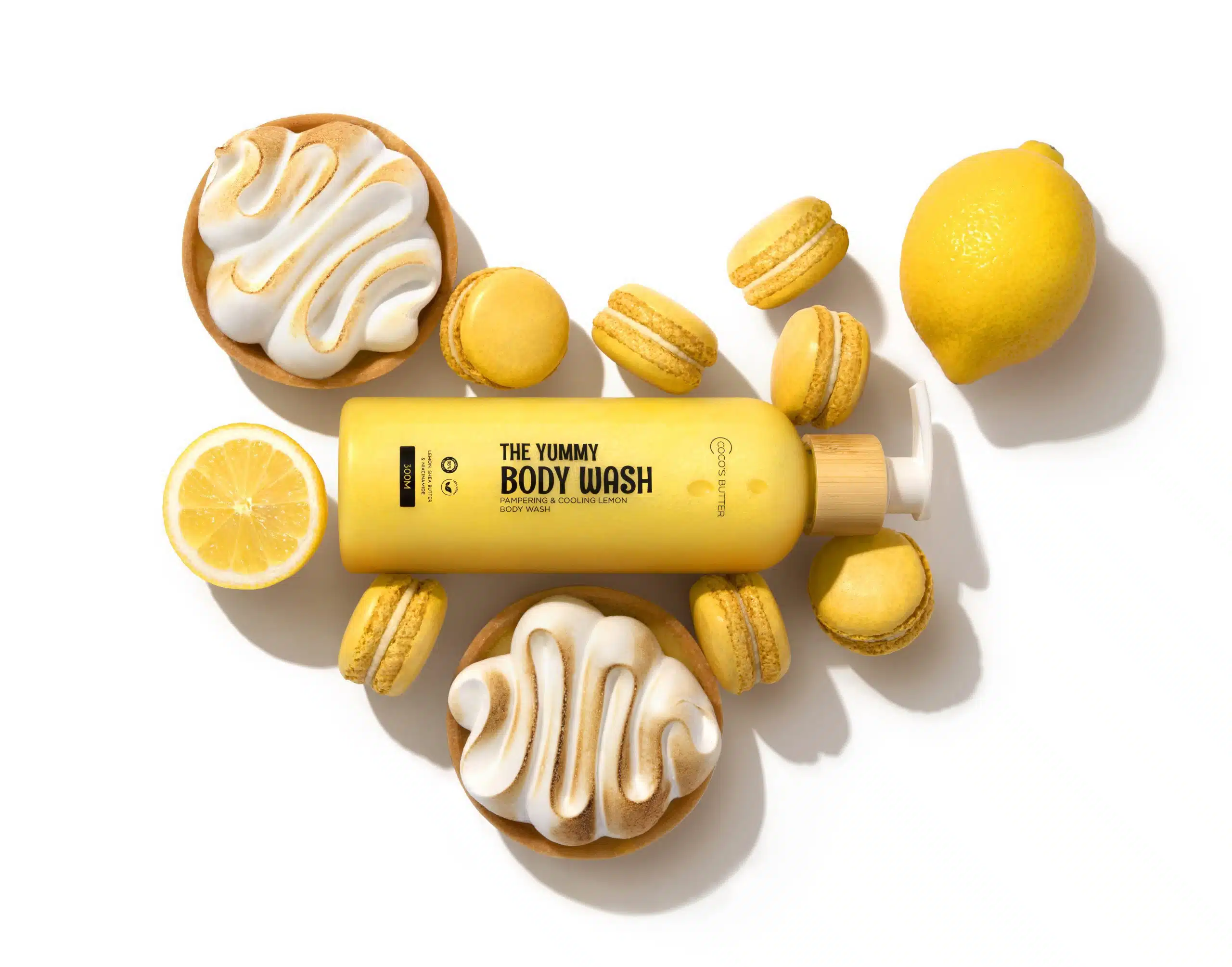 The Yummy Body Wash with lemons and macarons